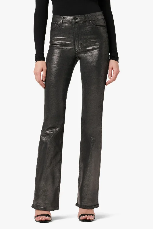 Athleisure Wear Promotion Joes Jeans Hi Honey High Rise Curvy Boot Cut Foil Pants in Gunmetal