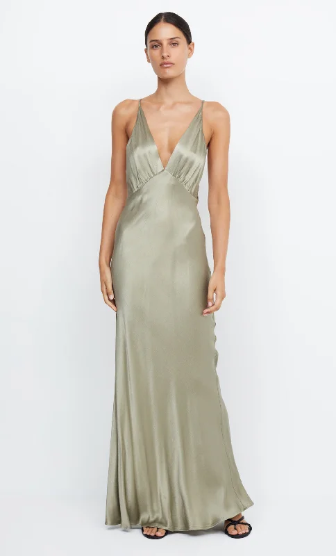 Huge Price Cut MOON DANCE V MAXI DRESS - SAGE