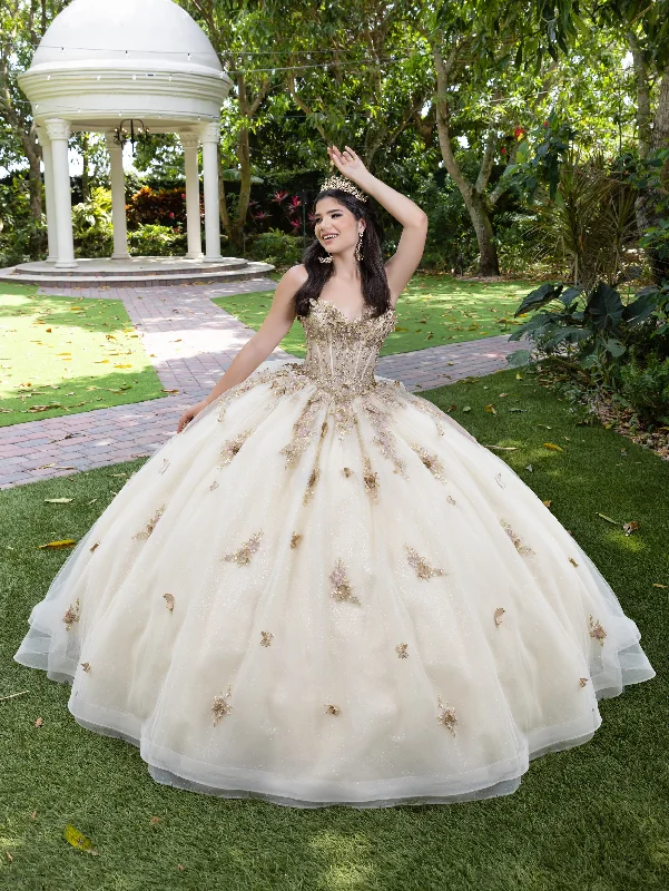 Additional Time-Limited Offers 3D Floral Strapless Ball Gown by LizLuo Fiesta 56525