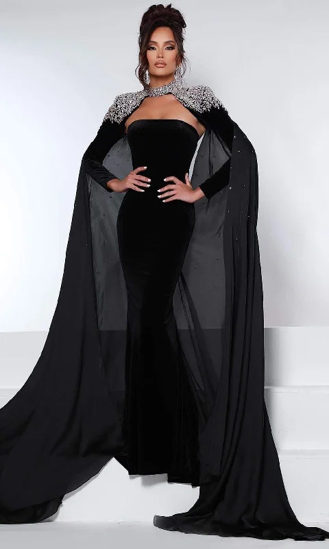 Trendy Street Style Johnathan Kayne - 2453 Straight Across Mermaid Long sleeve Gown