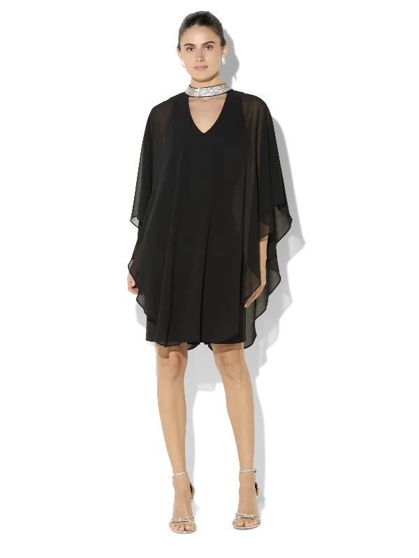 Colorful Clothing Elke Black Cocktail Dress