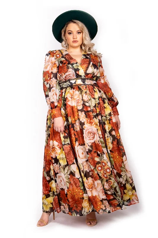 Hot Picks The Autumn Queen - Chiffon Maxi dress