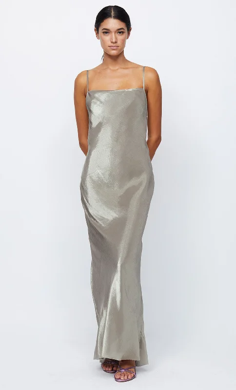 Trendsetting Threads FLEUR MAXI DRESS - IRRIDESCENT SILVER