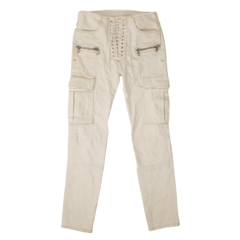 Limited Time Flash Sale Unravel Project Denim Tie Up Jeans - White