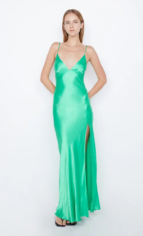 Step Ahead, Lead The Trend REN SPLIT MAXI DRESS - EMERALD