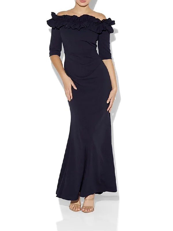 Unleash Your Fashion Azariah Navy Portrait Gown