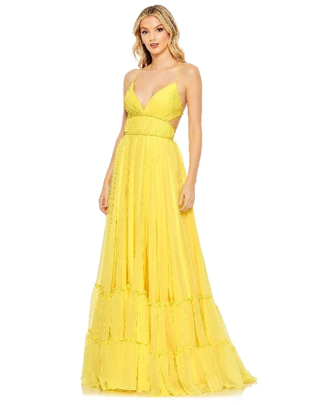 Save Big Mac Duggal 67967 Long Formal Chiffon Prom Gown