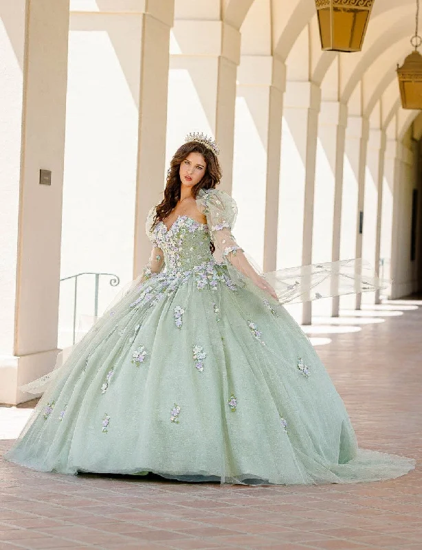 Best Sellers Bell Sleeve Strapless Ball Gown by Petite Adele PQ1029