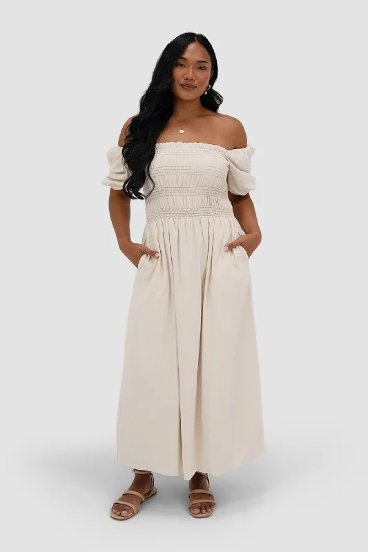 Hot Styles ISMAE MAXI DRESS NEUTRAL