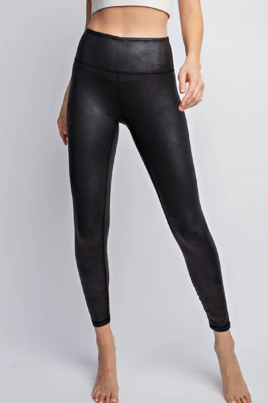 All Season Fashion Collection Black Foil Leggings