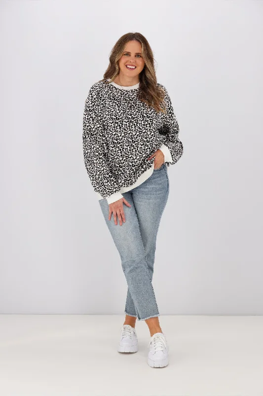 Formal Outfit Little White Lie Mia Leopard Crew Natural