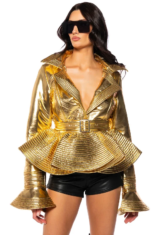 Limited Stock I GET IT HOW I LIVE IT METALLIC MOTO PUFFER