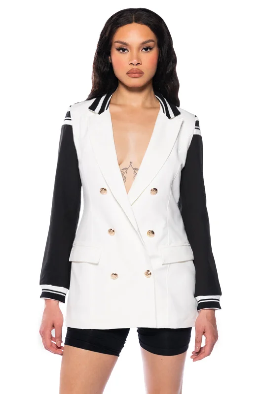 Vintage Retro Party Wear VARSITY LUXE FIT BLAZER