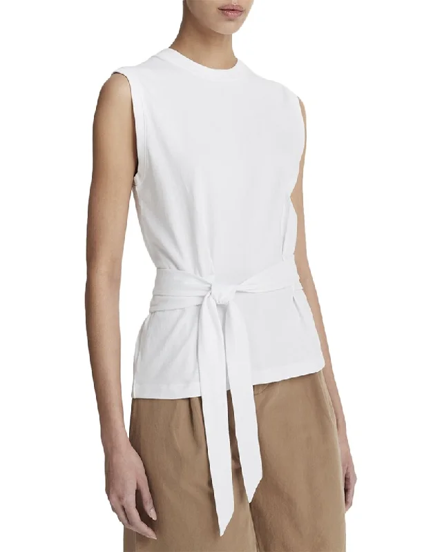 Hurry Before It's Gone Vince Sleeveless Wrap Top