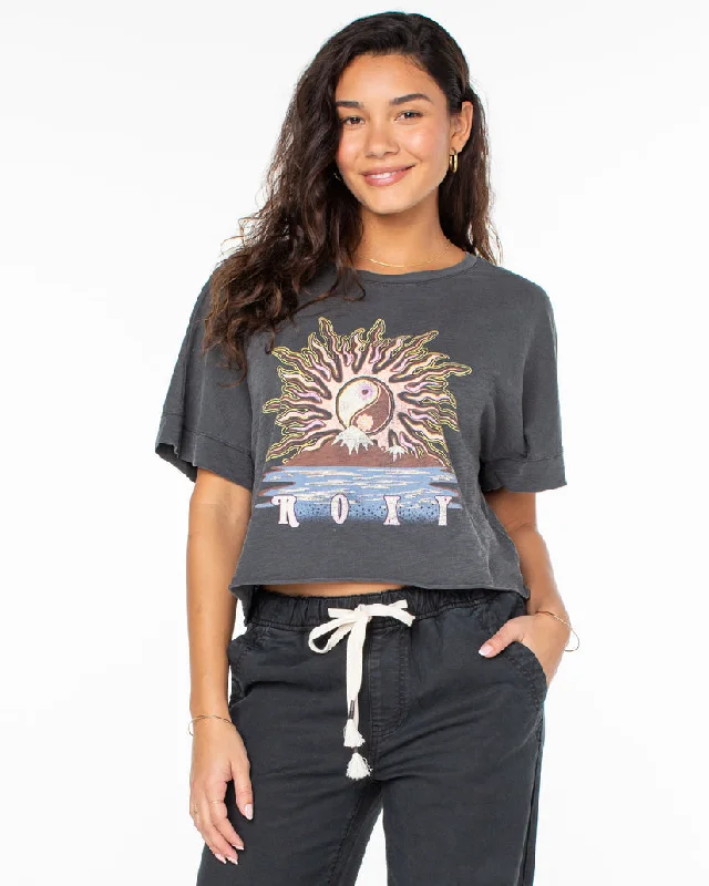 Save Big Roxy Free Spirit Tee-Phantom