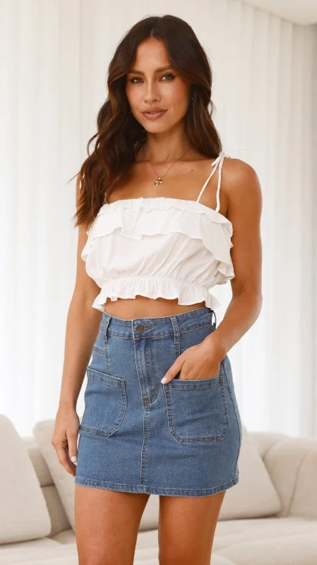 Chic And Edgy Cadence Crop - White