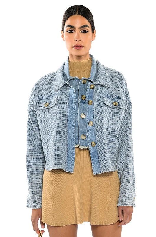 Stylish Spring Fashion TURBO THERMAL DENIM JACKET