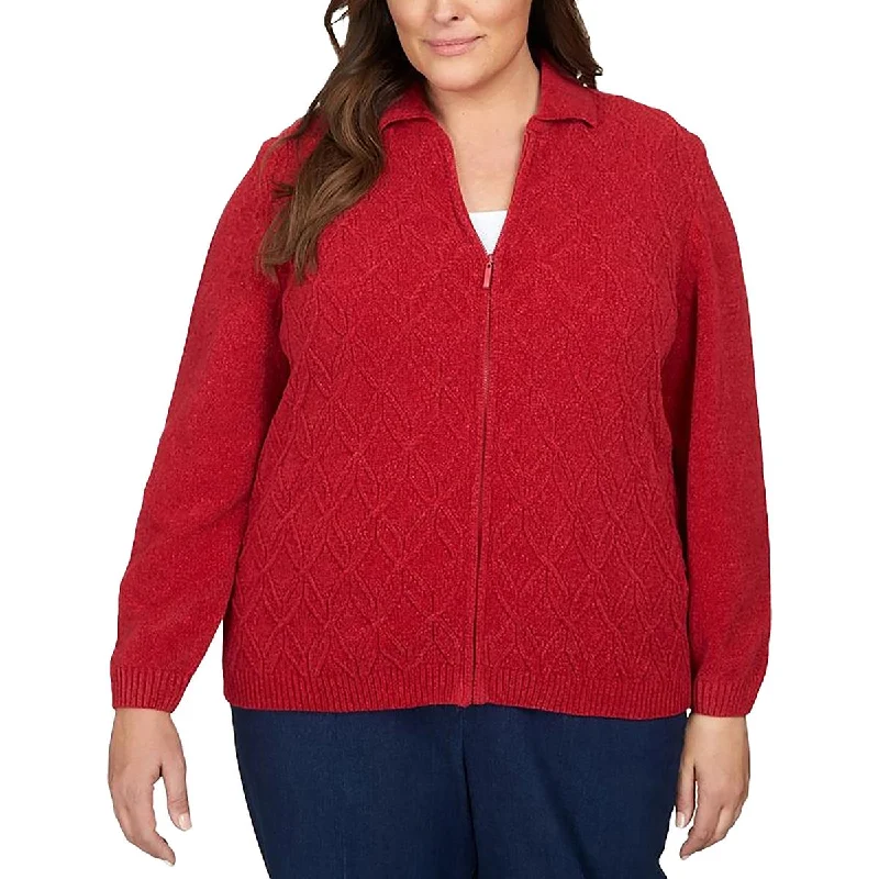 Holiday Attire Sale Plus Womens Zip Up Comfy Cardigan Sweater