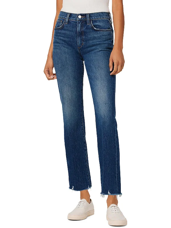 Versatile Wardrobe Essentials Womens High Rise Cropped Flared Jeans