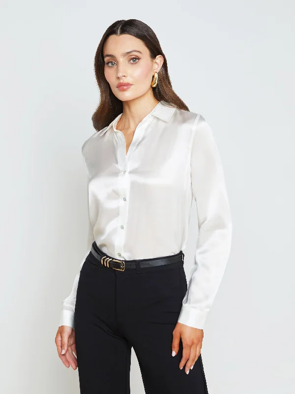 Everyday Glamour Tyler Silk Blouse