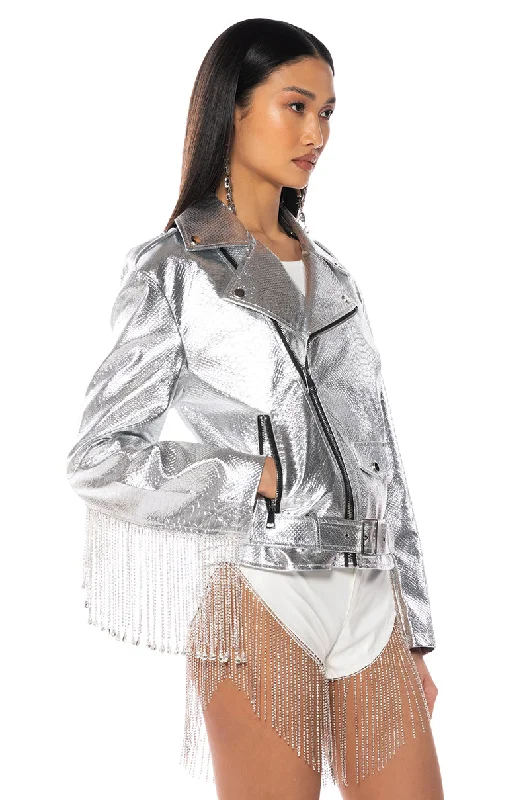 Ends Soon SPACE CASE METALLIC FRINGE MOTO