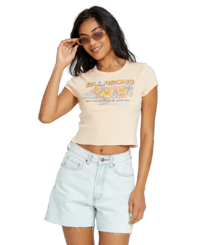 Spring Fashion Billabong When The Night Tee-Soft Peach