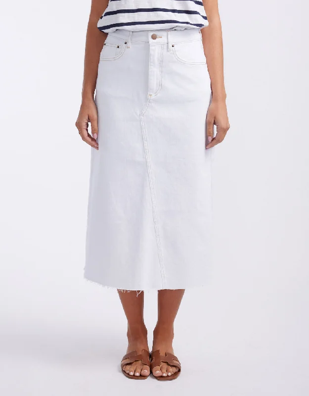 Mega Sales Saskia Denim Skirt - White