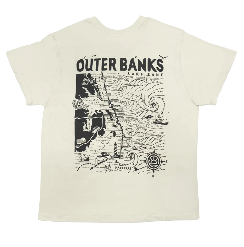 Holiday Attire Sale REAL Outer Banks Map Wmn's Classic Tee-Bone