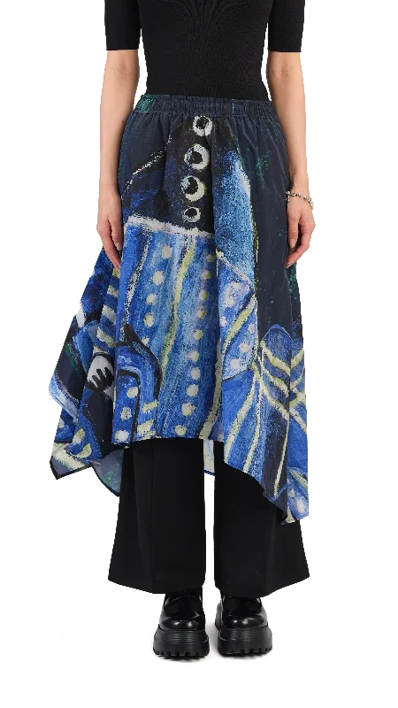 Shop Sales Selk'Nam Graphic Print Asymmetric Skirt