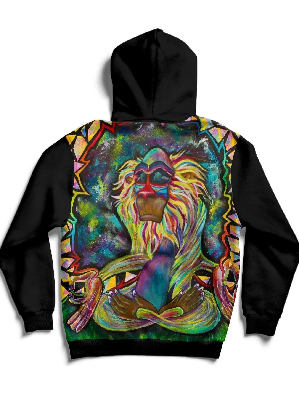 Great Deals On Ethnic Cultural Wear Meditating Rafiki Back Panel Unisex Hoodie