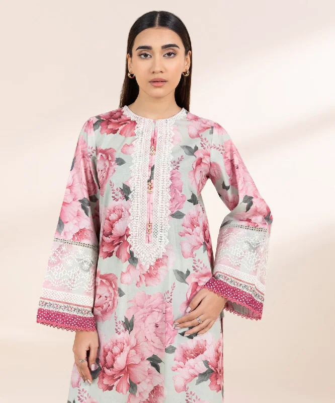 Trendy Aesthetics Embroidered Cambric Shirt